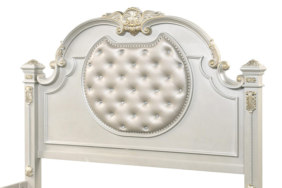 Destiny Pearl White Bedroom Set β Queen & King β product view 3