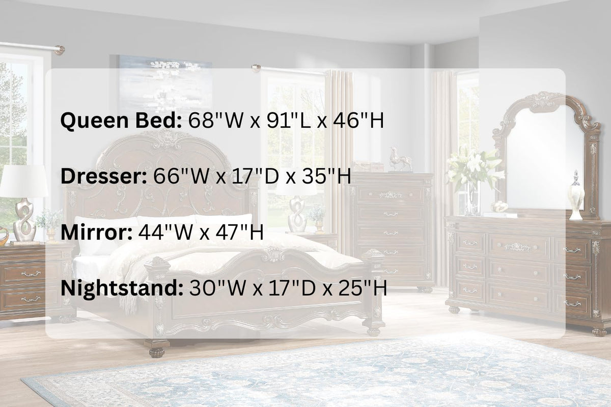 Isabella Cherry Oak Bedroom Set β Queen & King β product view 9