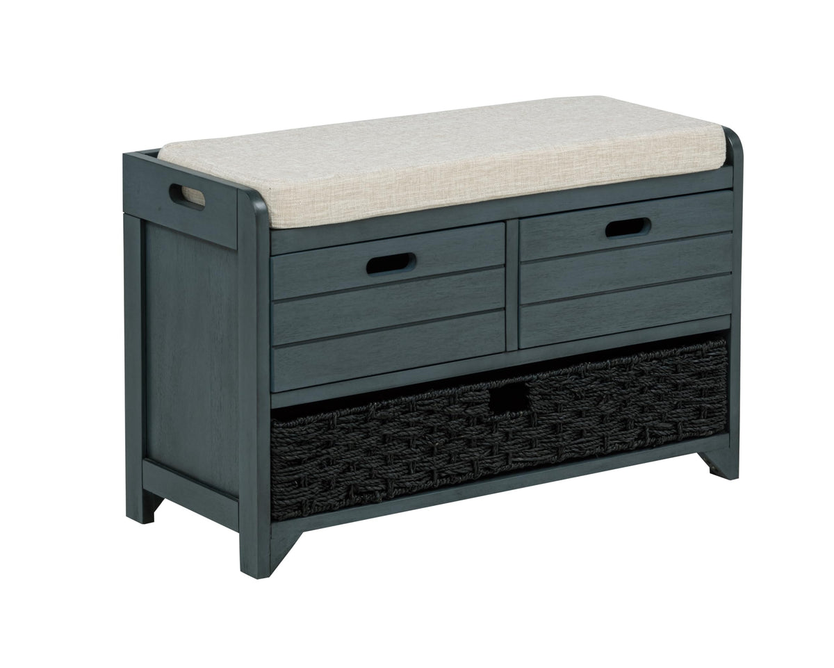 Delport 32" Transitional Modern Wooden Storage Bench