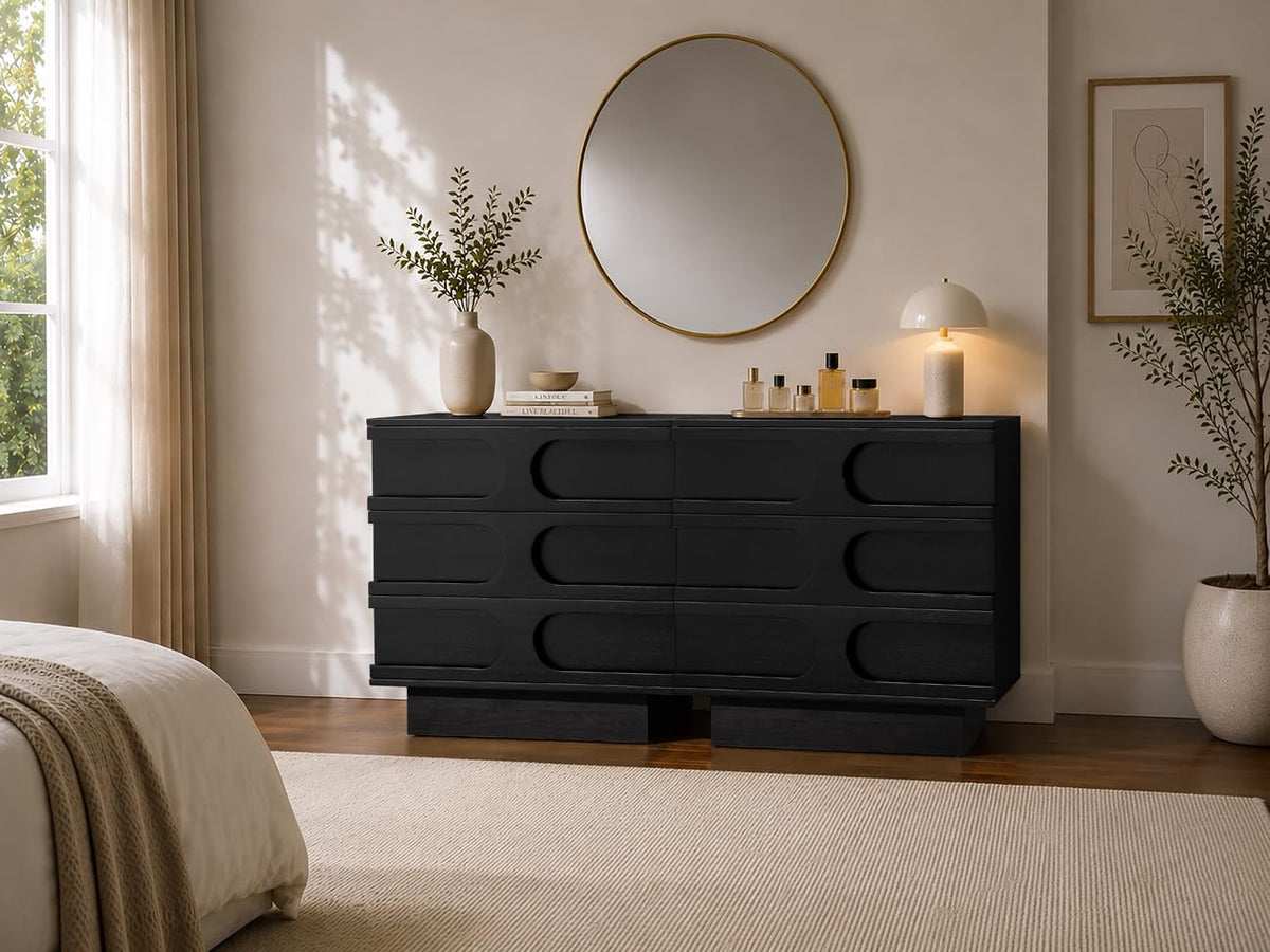 Capri carved inlay accent cabinet