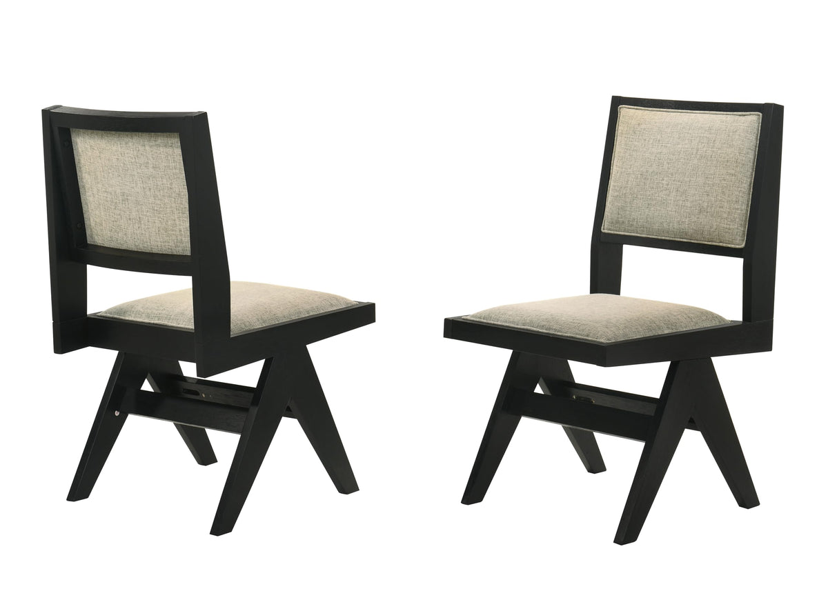Manhattan Transitional Dining Chairs with Upholstered Backrest and Seat