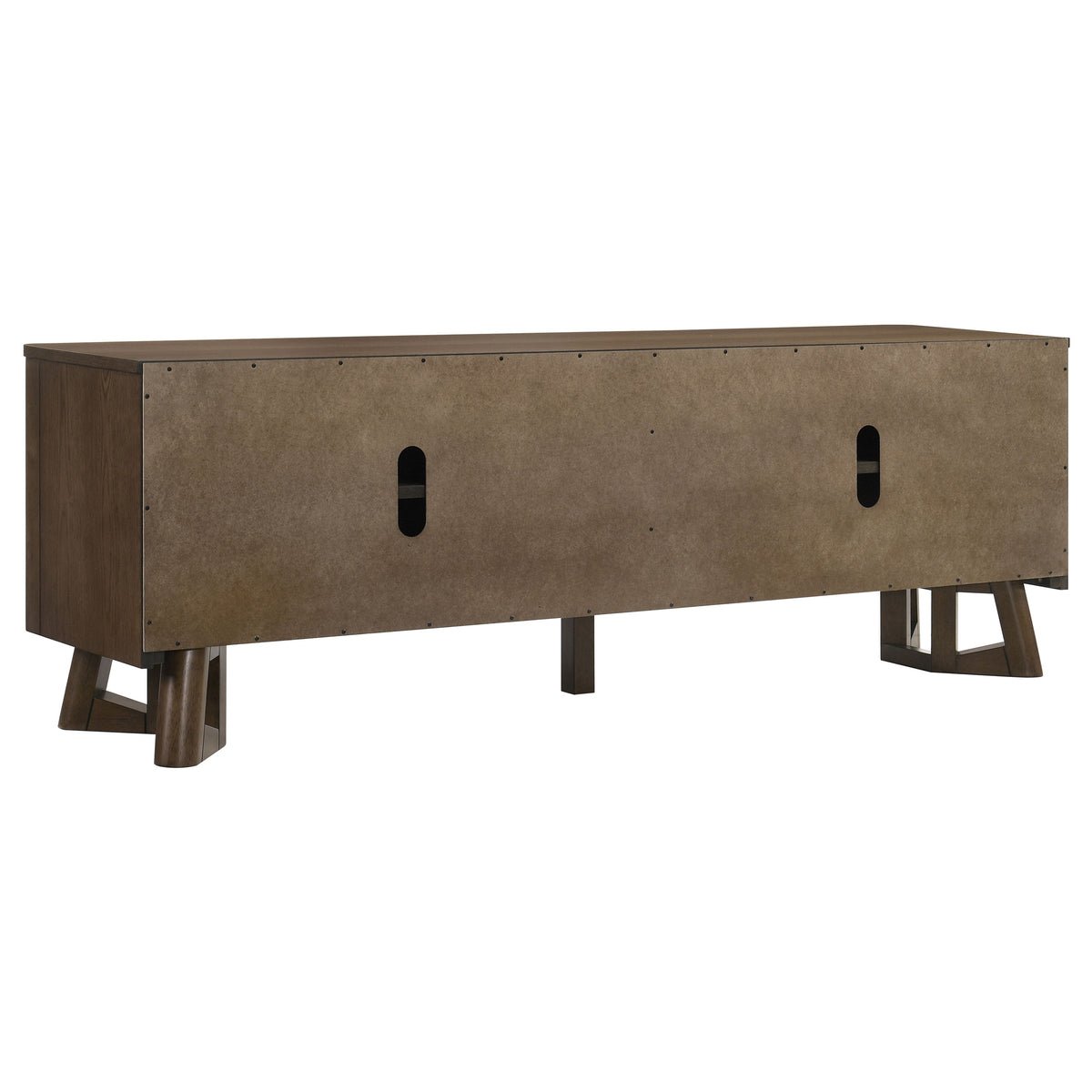 Trotter 71" TV Stand - 4-Door Media Console with Framed Panels & Interior Shelving in Brown – view 8