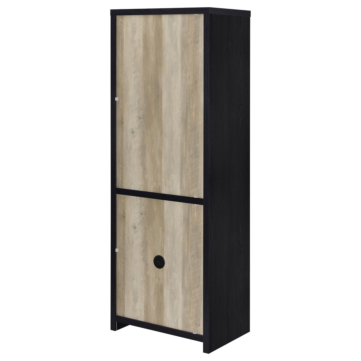 Denison 79" TV Stand & Entertainment Center with Media Towers - Glass Doors & Hidden Drawers in Black โ view 20