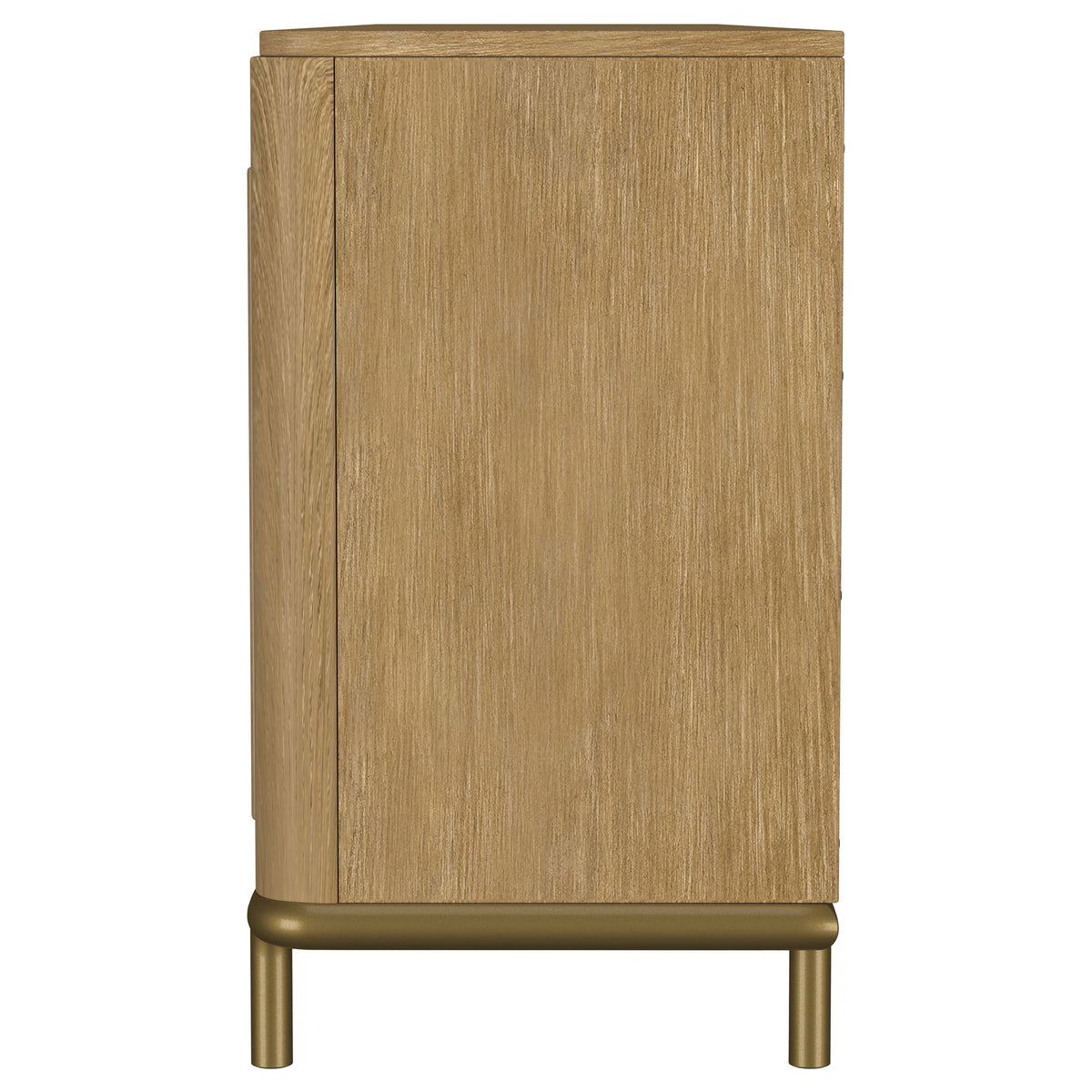 Arini 79" TV Stand - Sand Wash Media Console with Woven Cane Doors & Aged Brass Legs – view 6