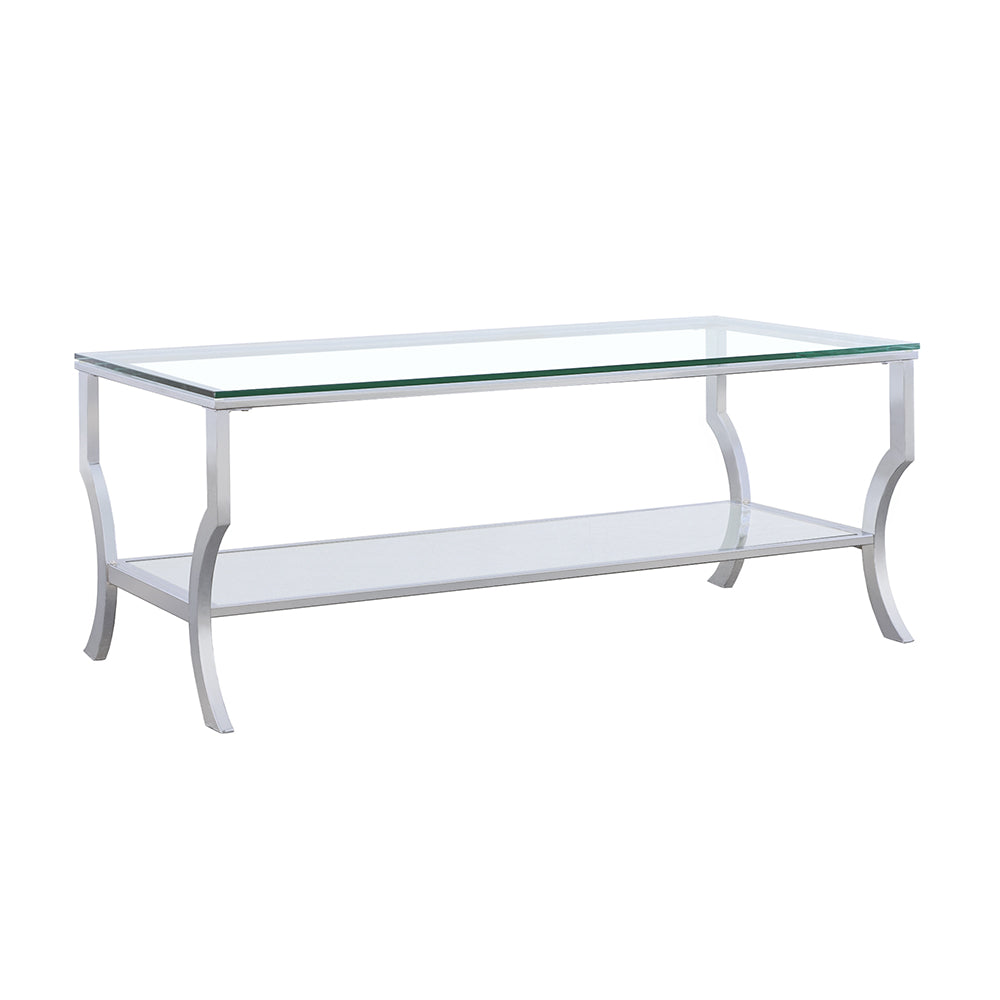 Saide Glass Top Coffee Table, End Table & Console Table - Coffee Table
