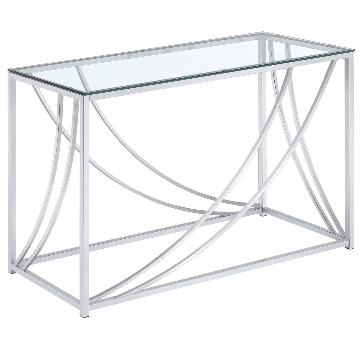 Lille Glass Top Coffee Table, End Table & Console - Console Table