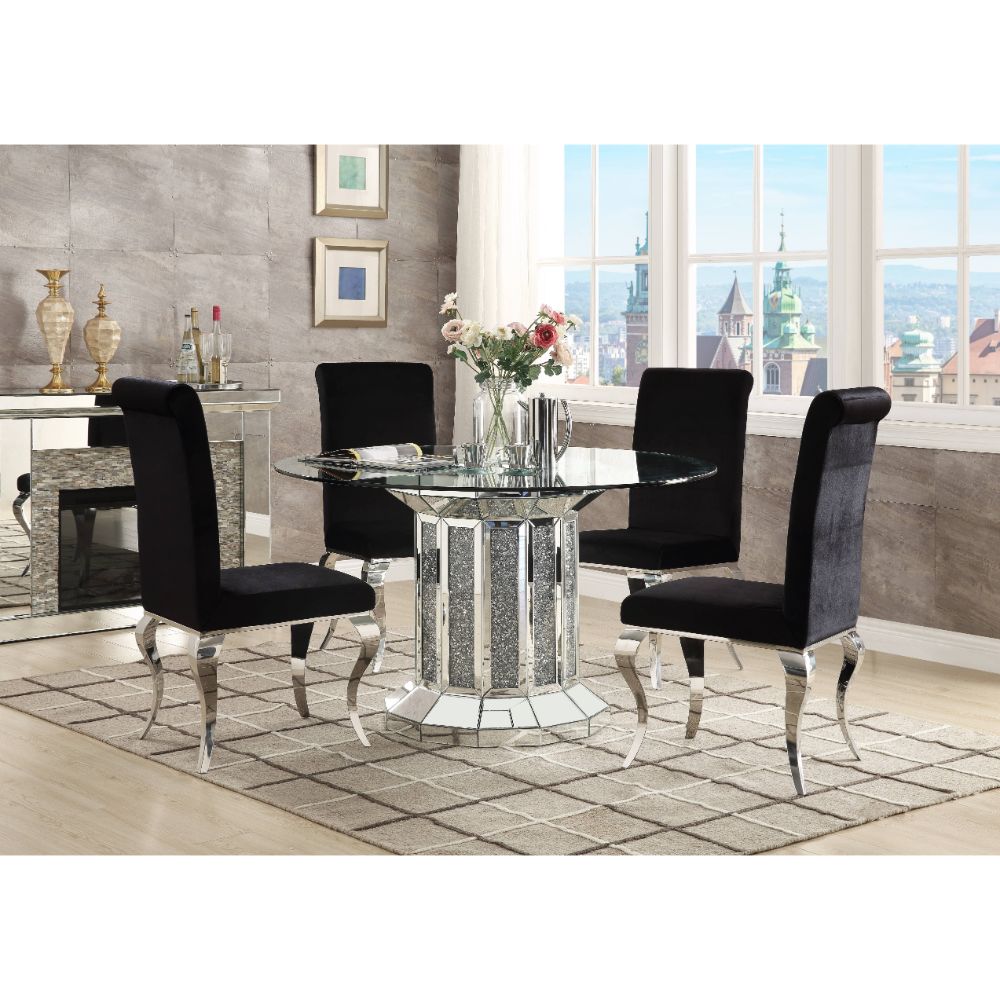 Noralie Round Glass Dining Table