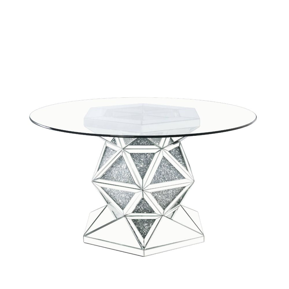 Noralie Round Glass Dining Table