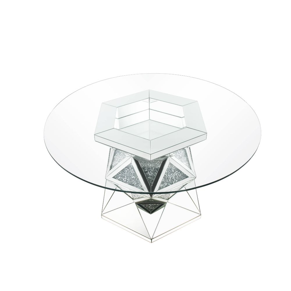 Noralie Round Glass Dining Table
