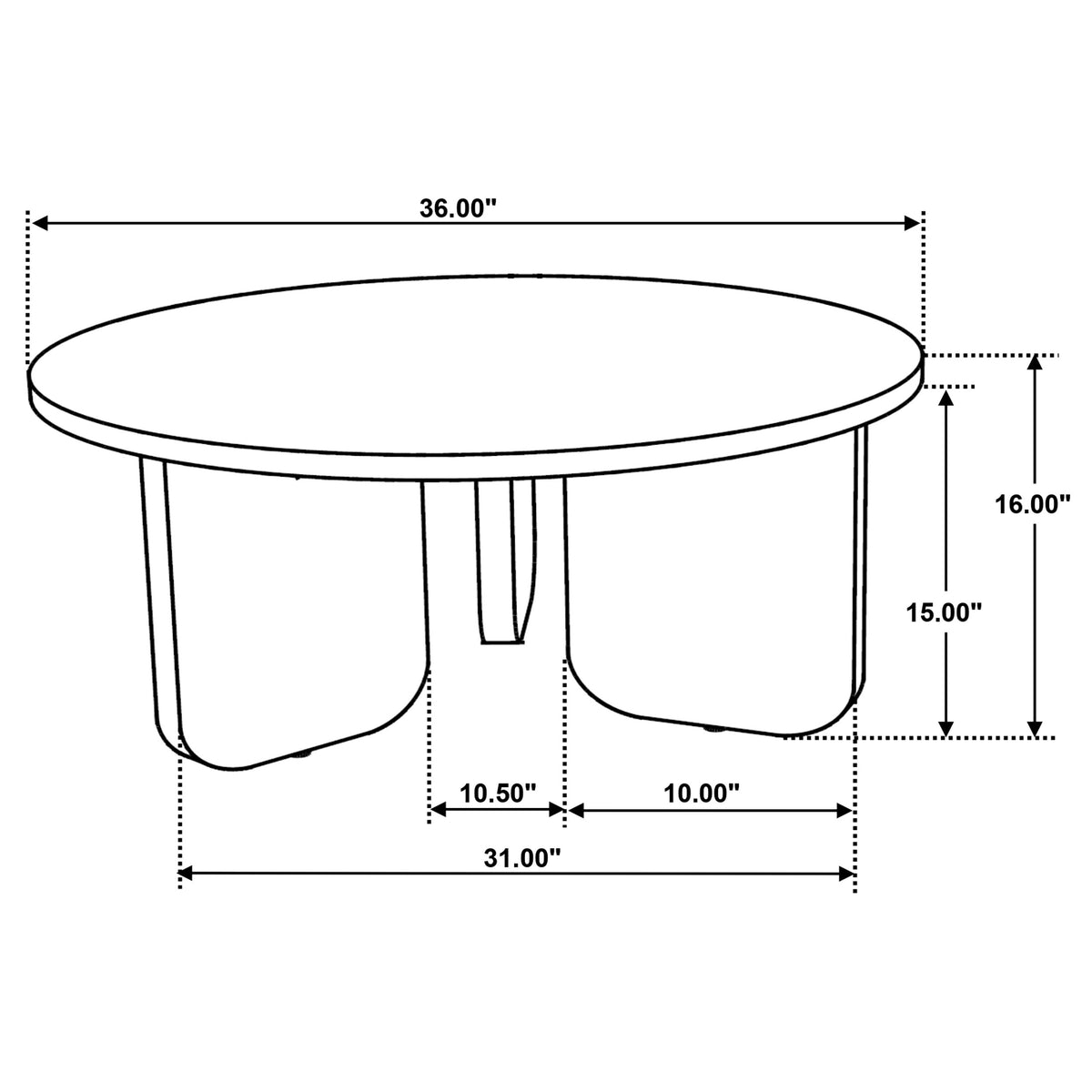 Dale Round Solid Mango Wood Coffee & End Tables - Mid-Century Angled Slab Legs in Brown – view 8