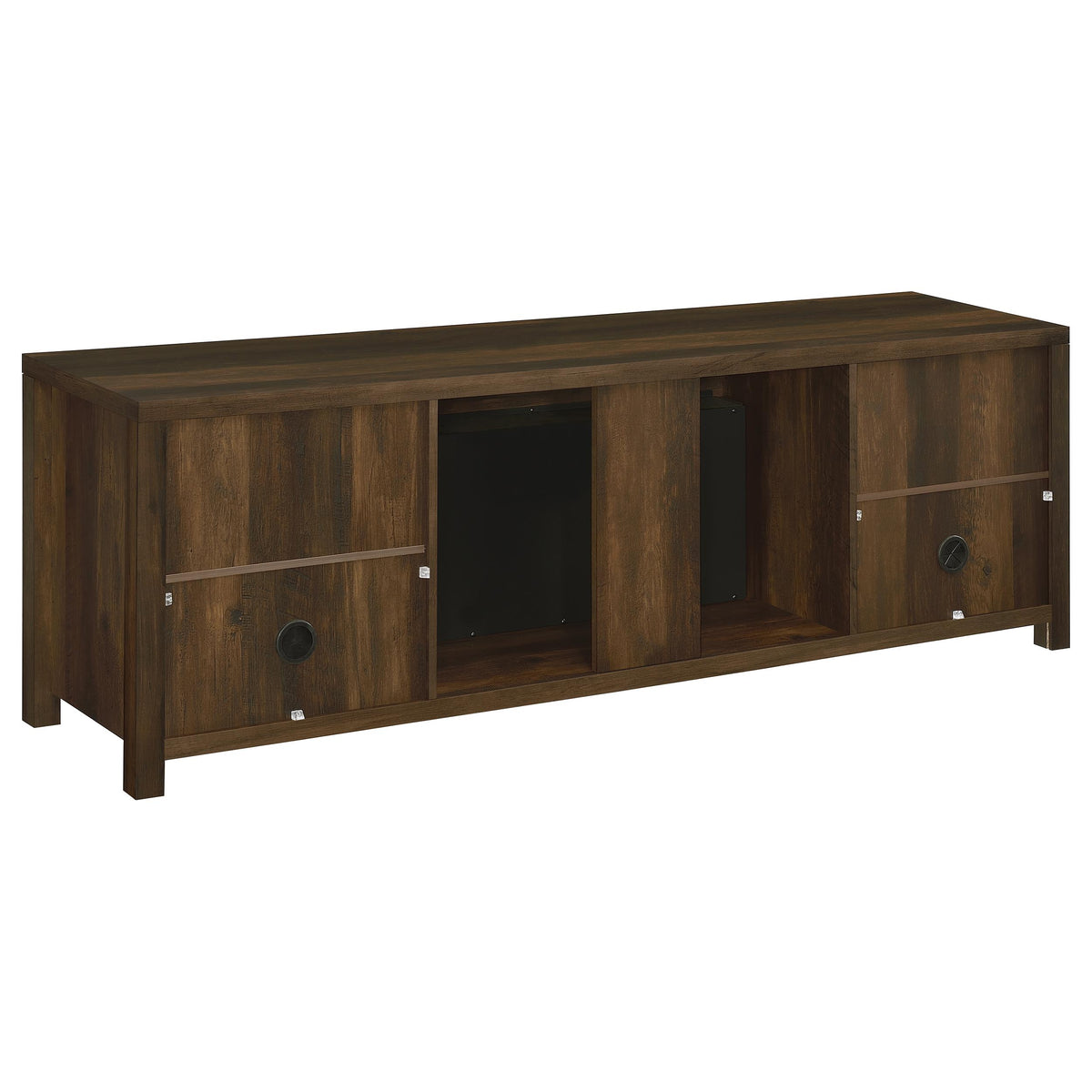Enfield 71" Fireplace TV Stand - Barn Door Media Console with Ember Display for TVs up to 80" in Dark Pine – view 7