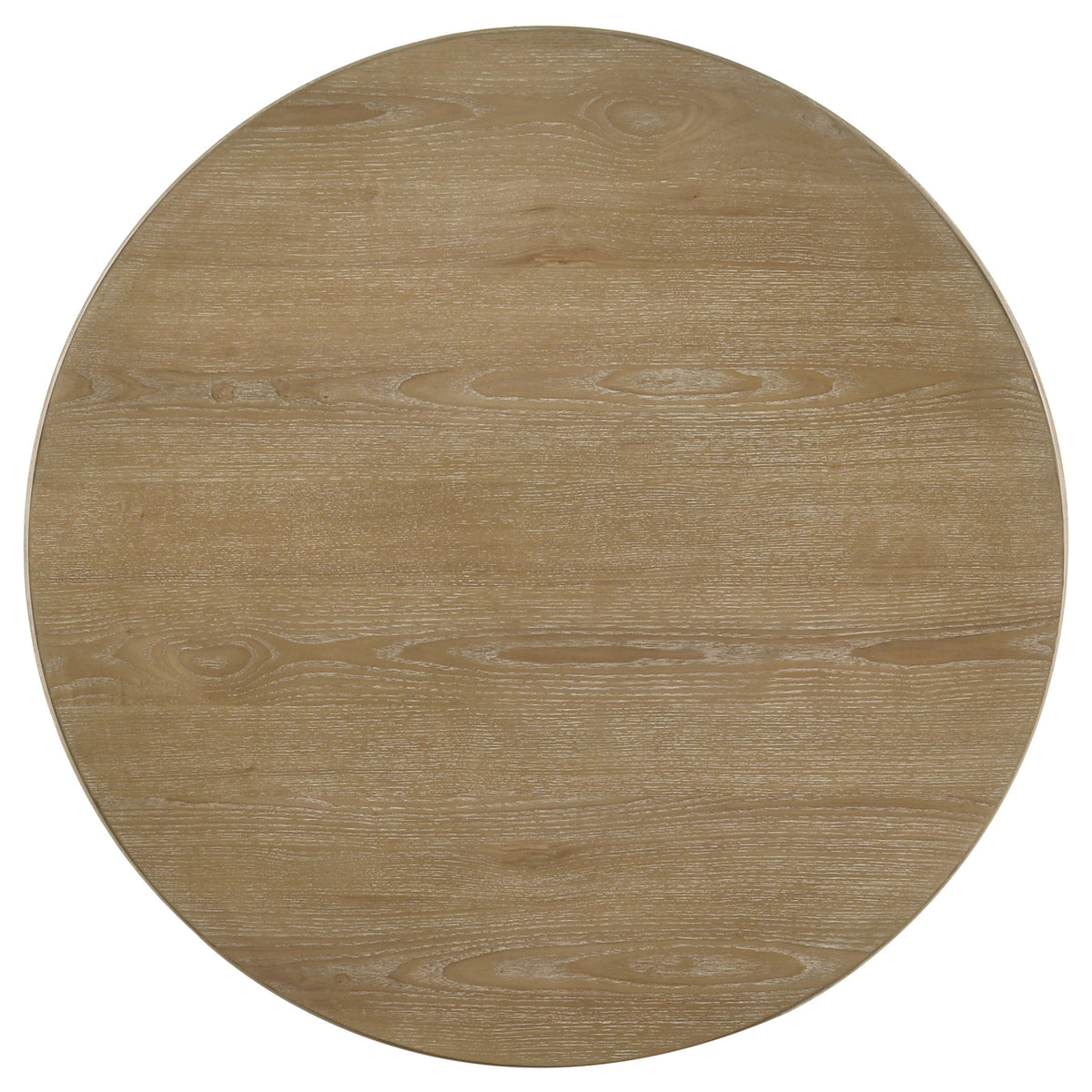 Adina Round Coffee & End Tables - Reeded Pedestal Base in Distressed Light Brown – view 8