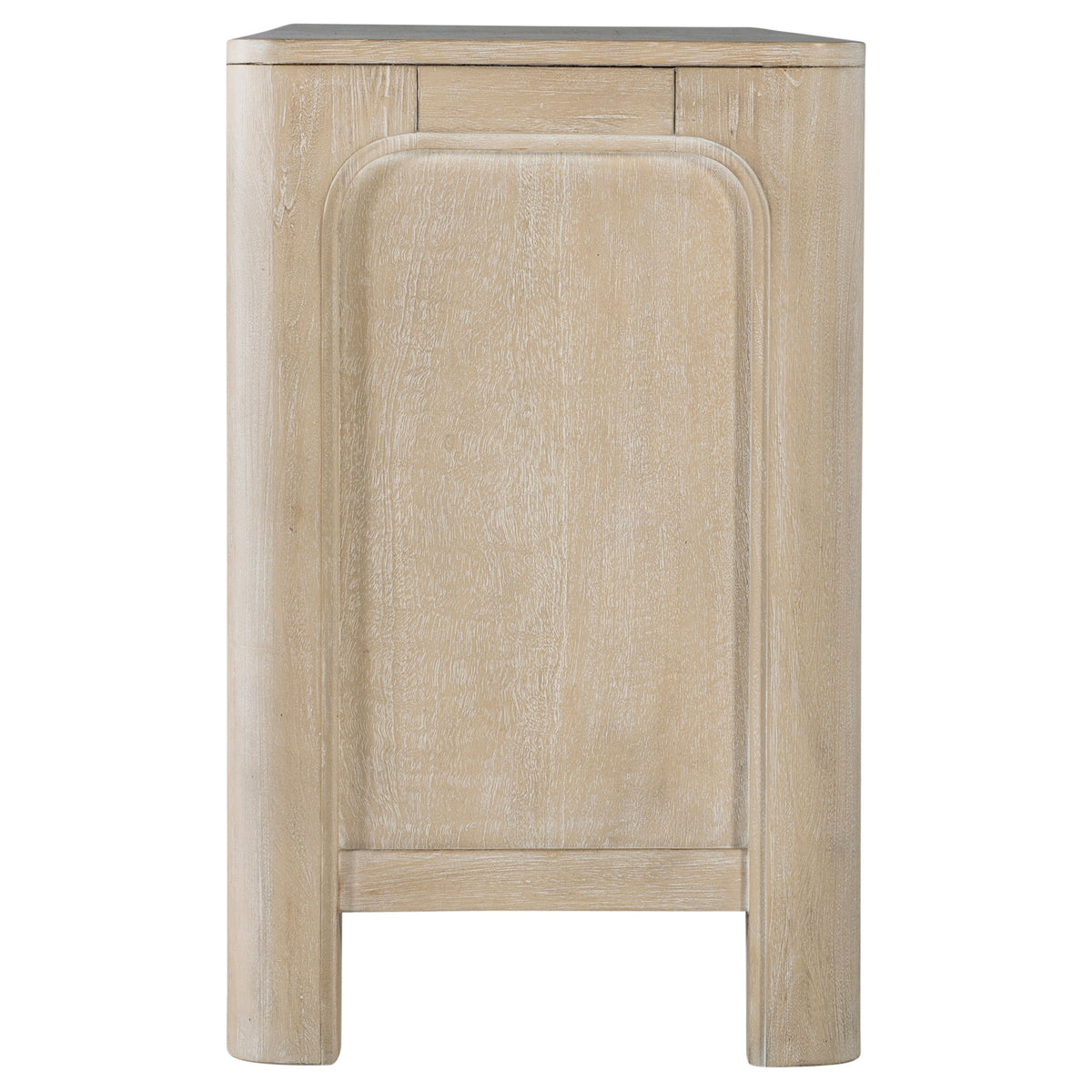 Solano 71" Arched TV Stand Media Console - Weathered Mango with Sliding Glass Doors – view 11