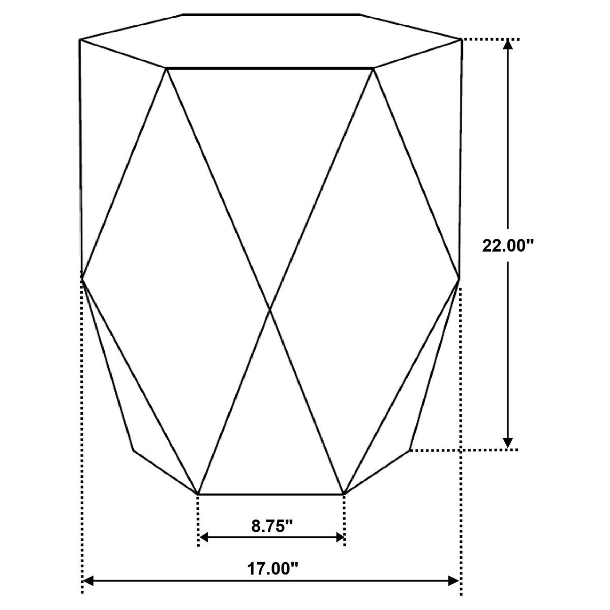 Zalika Hexagonal Solid Mango Wood Coffee Table & End Table - Faceted Natural Finish, Table Sets – view 14