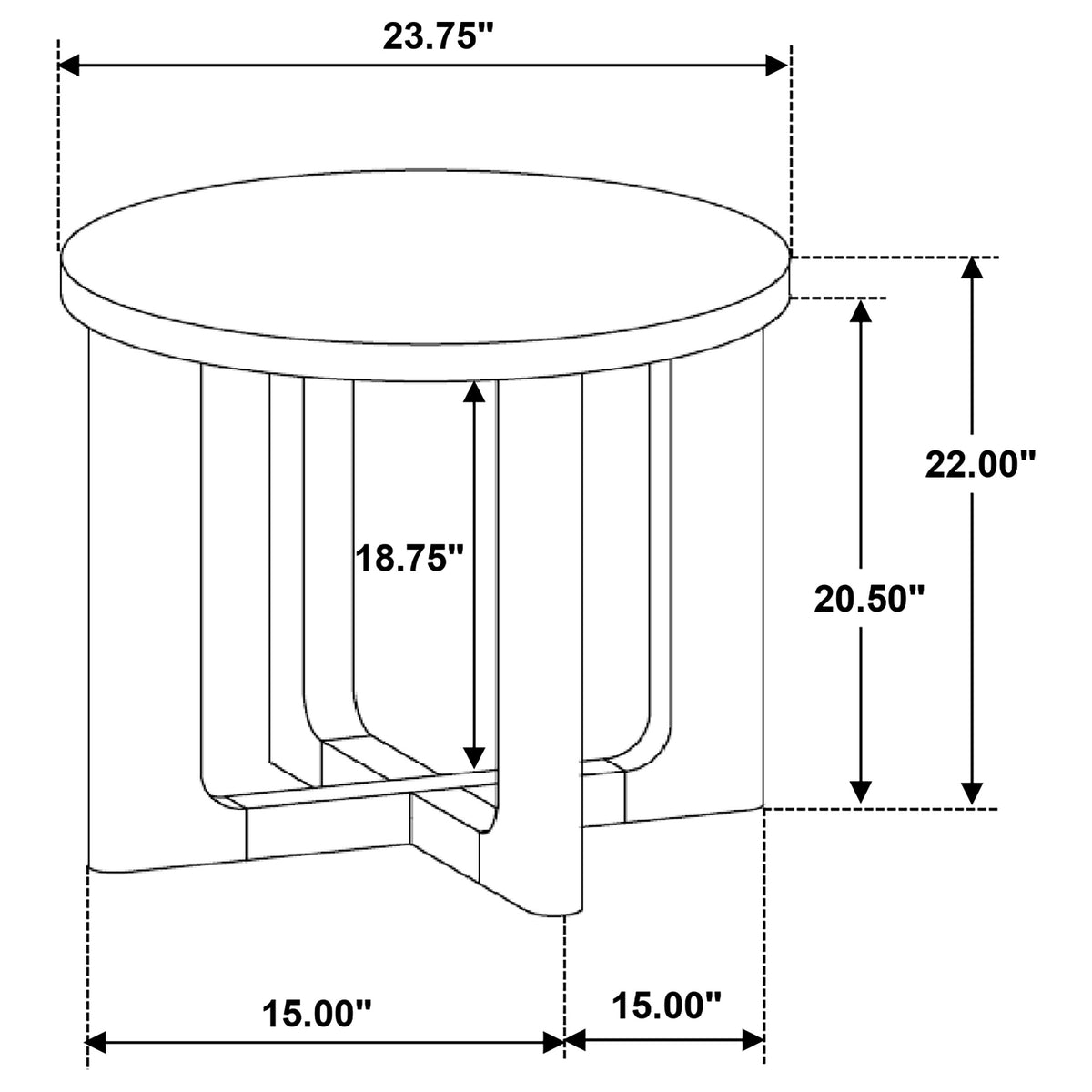 Kessler Round Sculptural Coffee & End Tables - Intersecting Curved Base in Light Oak – view 19