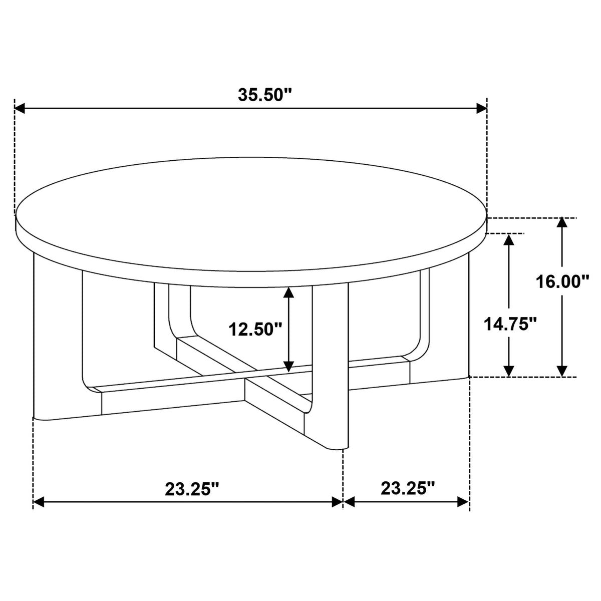 Kessler Round Sculptural Coffee Table & End Table Sets - Curved Open Base, Brown White Oak Veneer – view 11