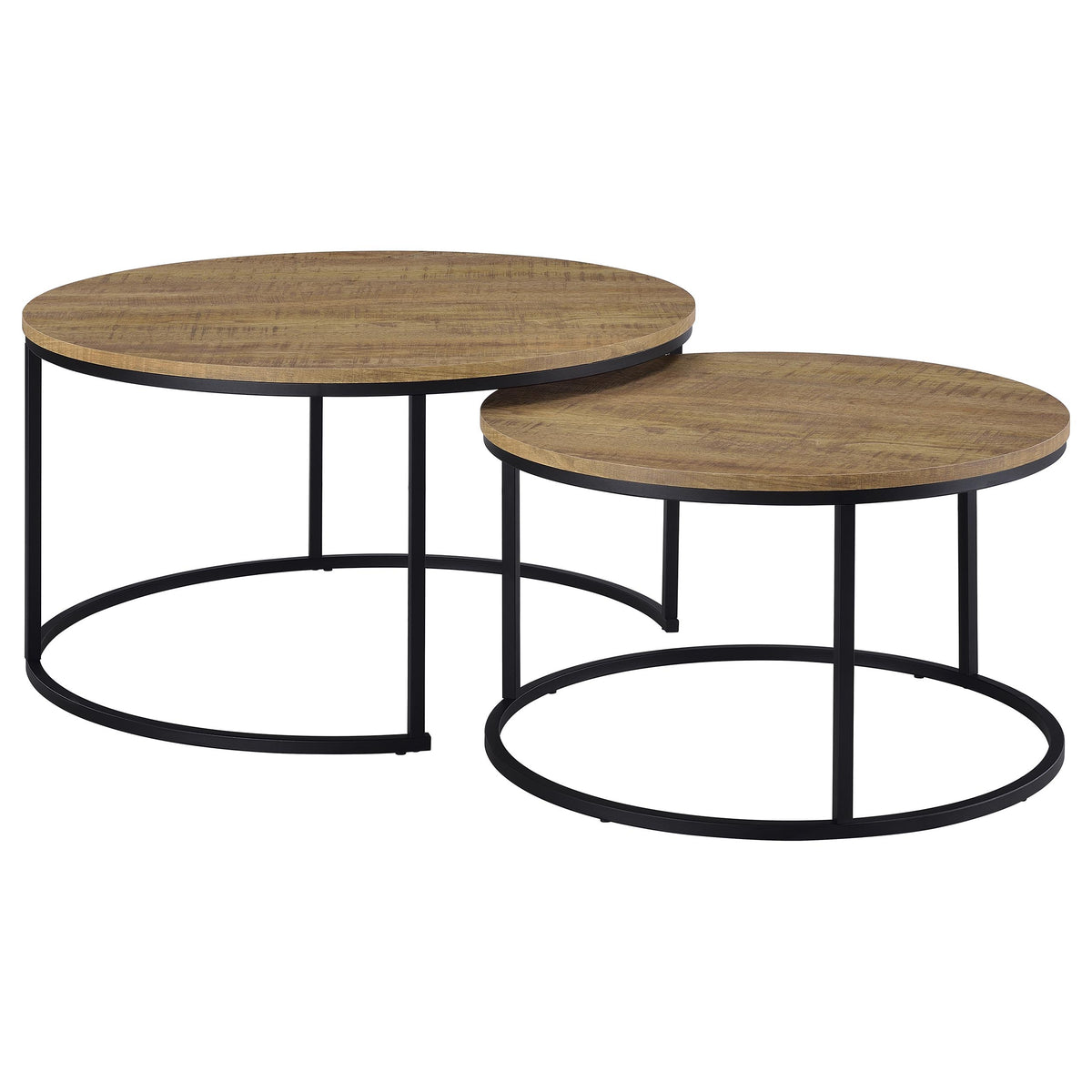 Lainey Round Nesting Coffee Tables & End Table - 2pcs- Nesting Coffee Tables