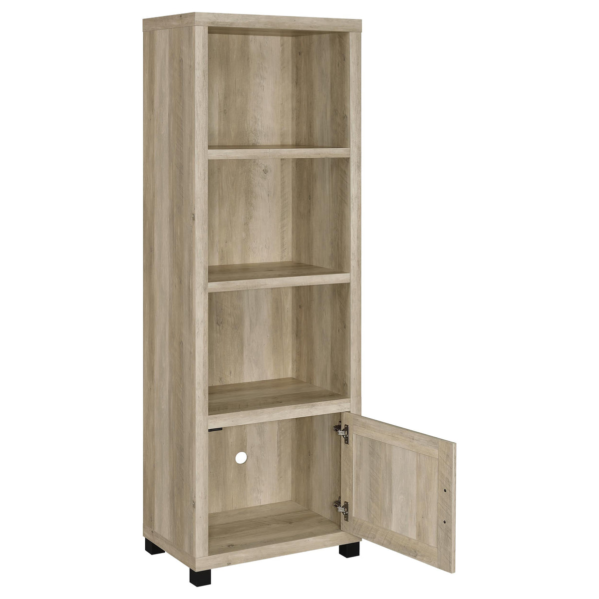 Sachin 79" TV Stand & 3-Piece Entertainment Center - Rustic Distressed Pine with Glass Doors – view 5