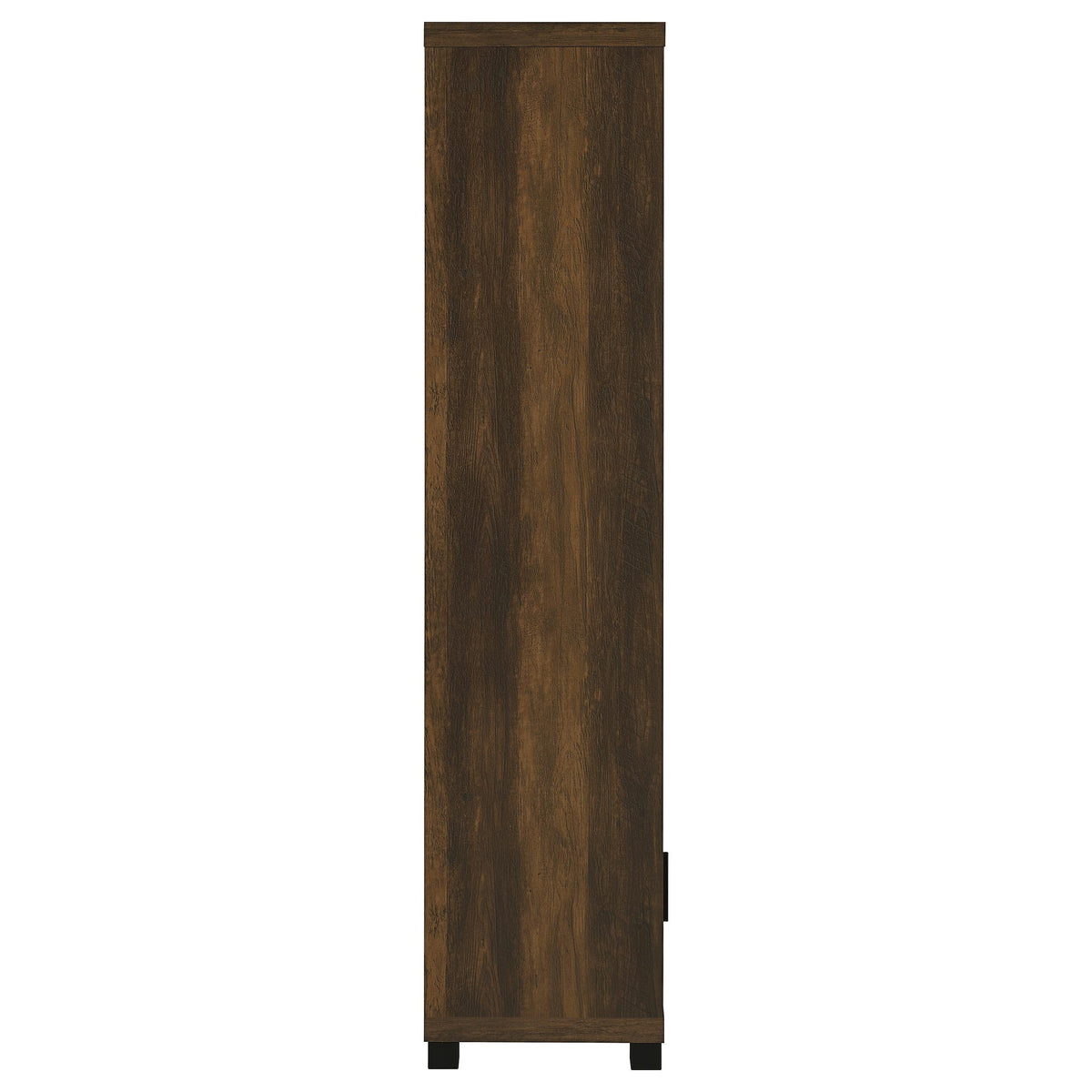 Sachin 79" TV Stand & Entertainment Center with Media Towers - Rustic Pine with Glass Doors & Black Metal Legs – view 15