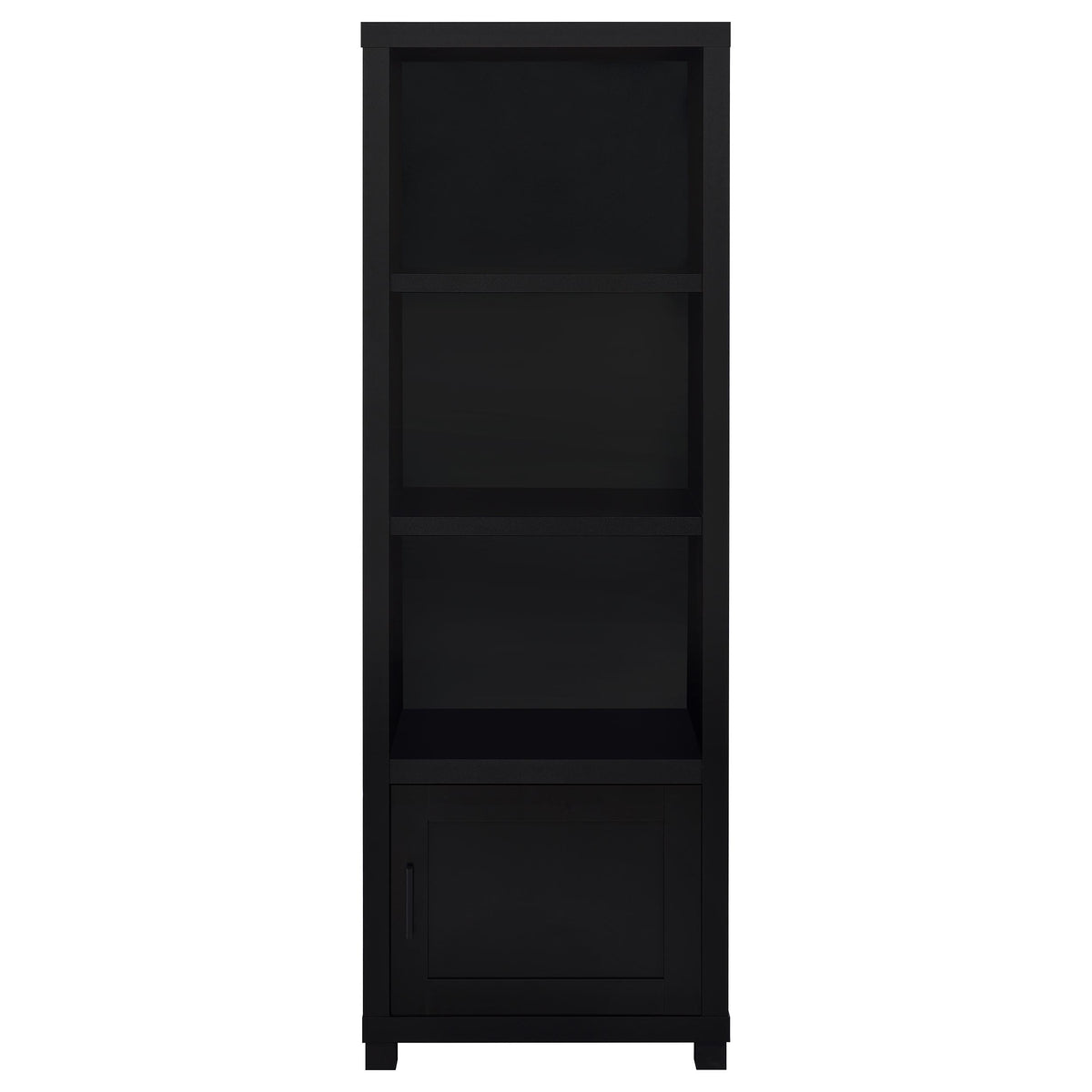 Jupiter 79" TV Stand & Entertainment Center with Media Towers - Glass Doors in Black – view 7