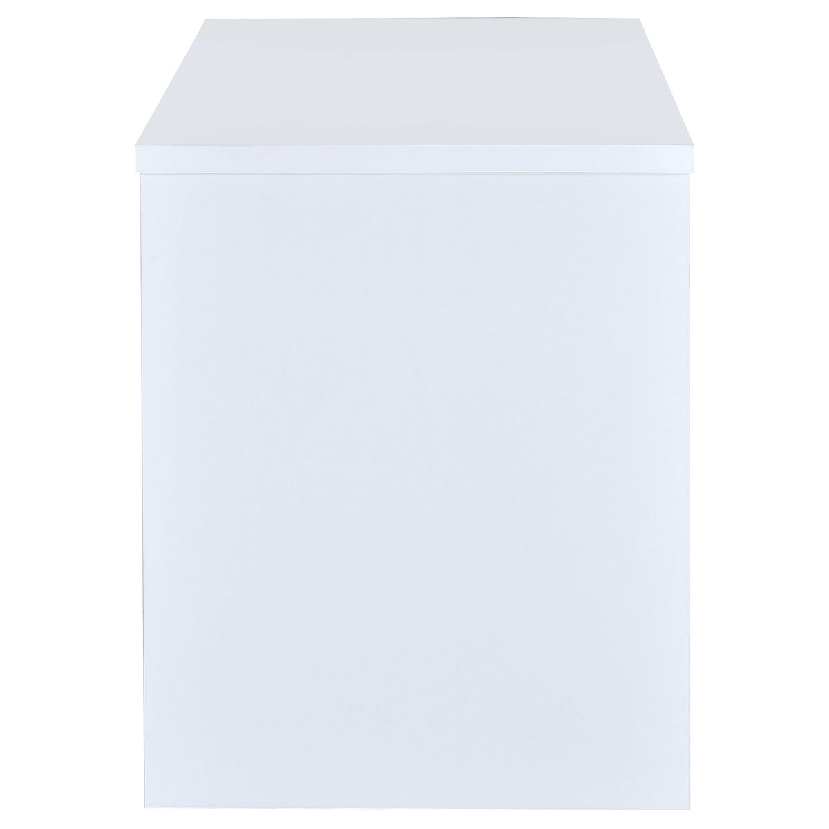 Irving 47" Computer Desk with File Drawer - Reversible Storage Pedestal in White – view 10