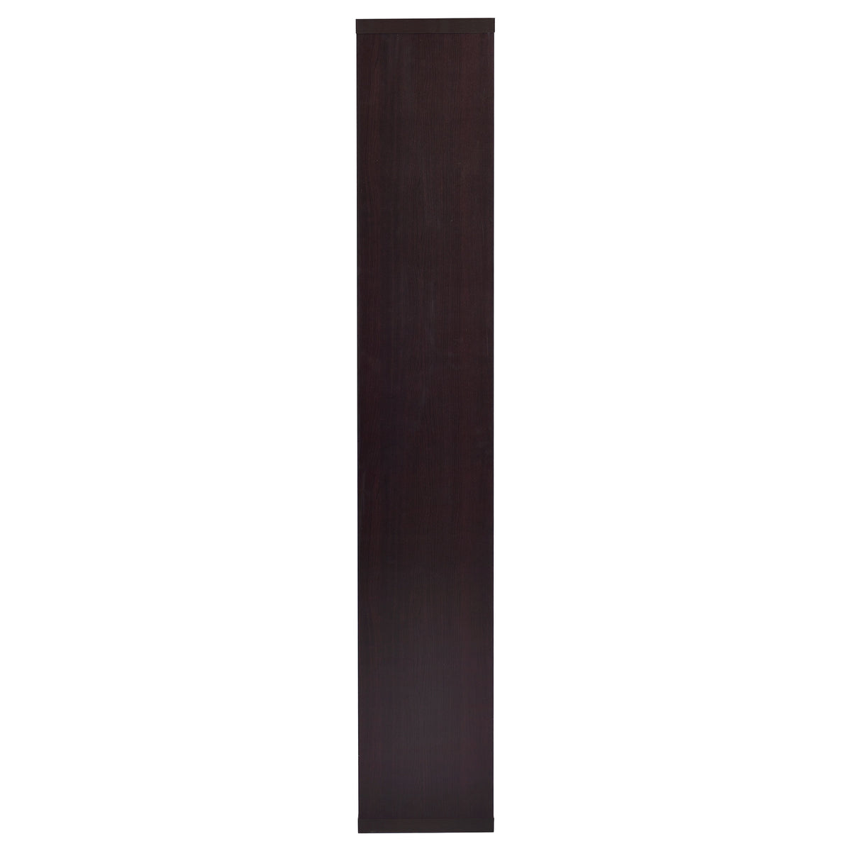 Theo 71" 6-Shelf Staggered Bookshelf - Reversible Open Cubby Bookcase in Cappuccino โ view 5