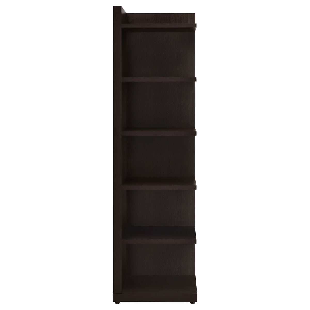 Alder 71" 6-Shelf Corner Bookcase - Space-Saving Tall Storage in Cappuccino – view 4