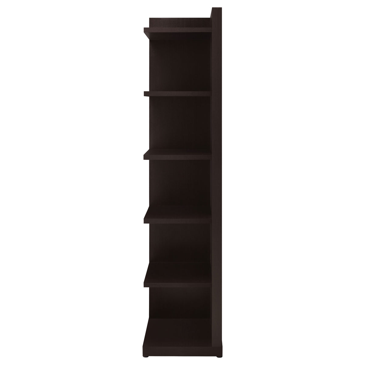 Alder 71" 6-Shelf Corner Bookcase - Space-Saving Tall Storage in Cappuccino – view 6