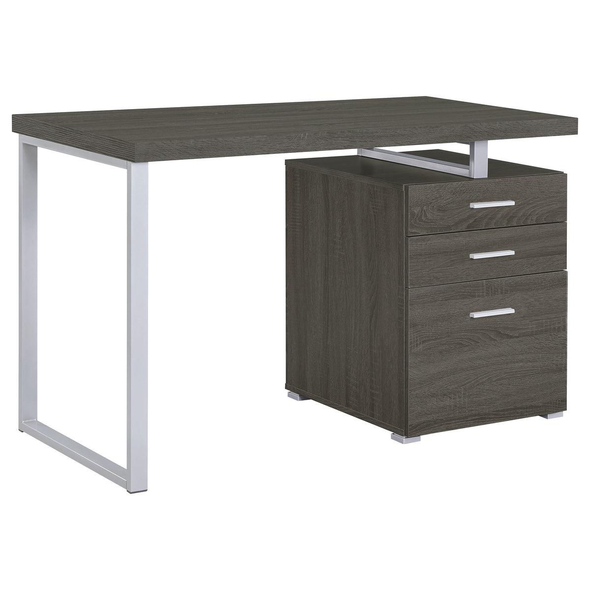 Brennan 47" Computer Desk with 3-Drawer Pedestal -