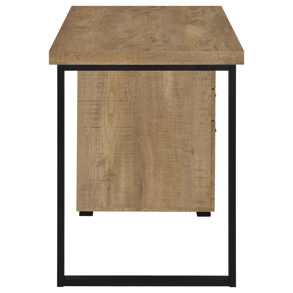 Brennan 47" 3-Drawer Computer Desk - Rustic Mango Finish on Black Metal Frame – view 6