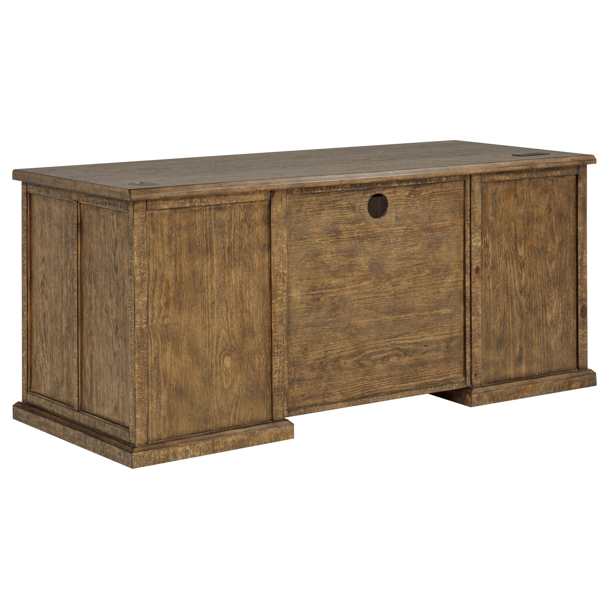 Altidore 68" Executive Desk - 7 Drawers with Built-In Power & Locking File Drawers in Distressed Brown or White – view 4