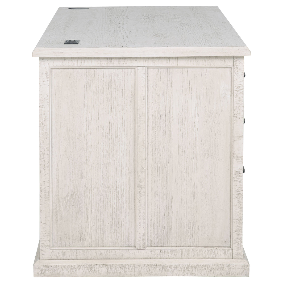 Altidore 68" Executive Desk - 7 Drawers with Built-In Power & Locking File Drawers in Distressed Brown or White – view 10