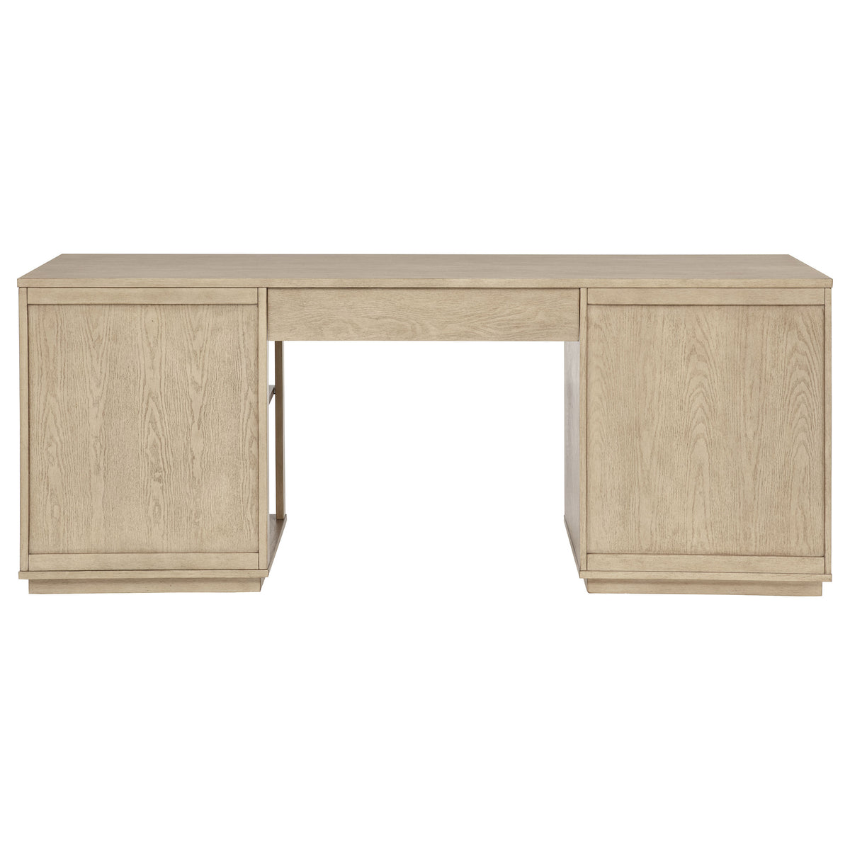 Harkes 75" 3-Drawer Computer Desk with Adjustable Shelves - Elm Veneer in Light Elm or Coffee Bean – view 3