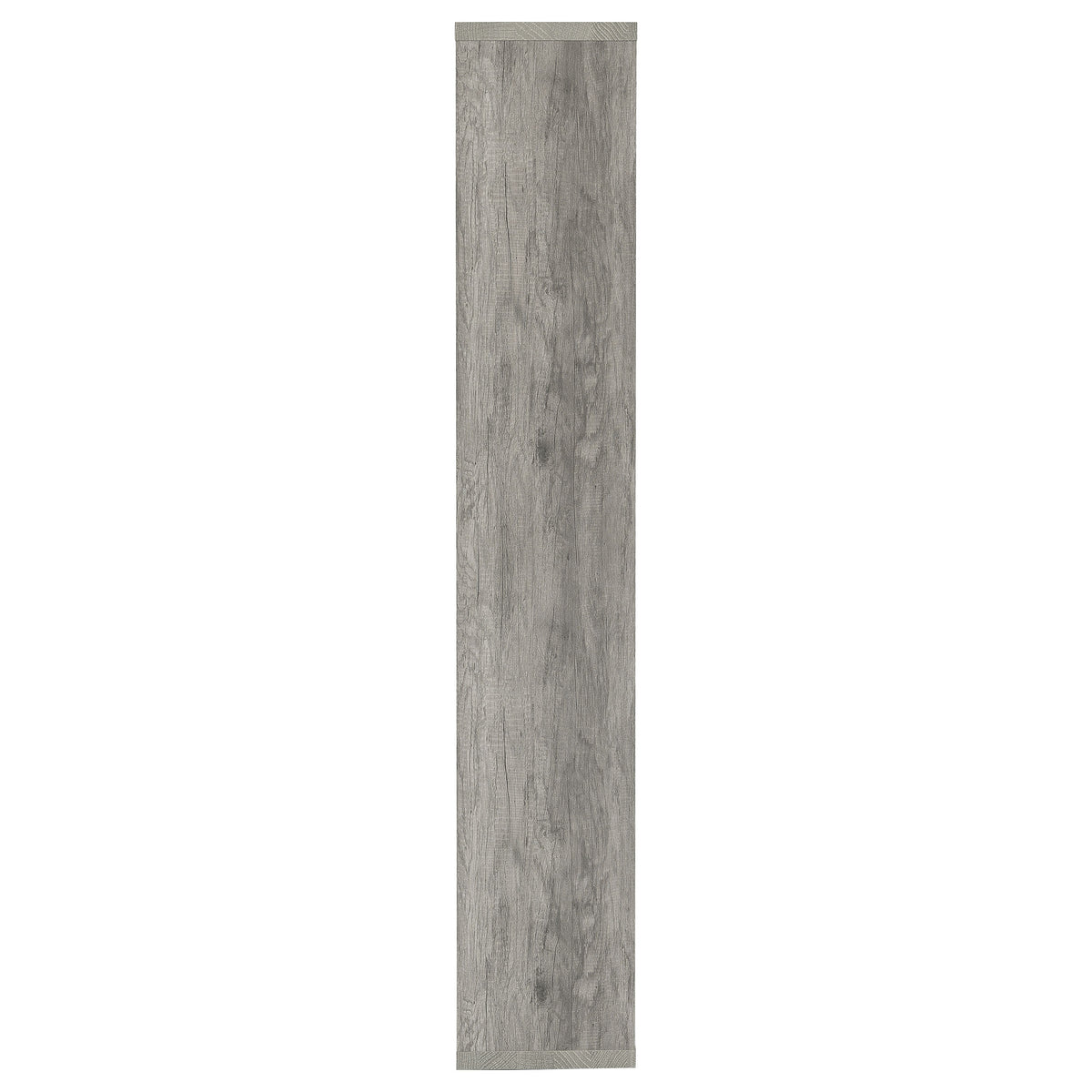 Theo 71" 6-Shelf Staggered Bookshelf - Reversible Open Cubbies in Grey Driftwood – view 9