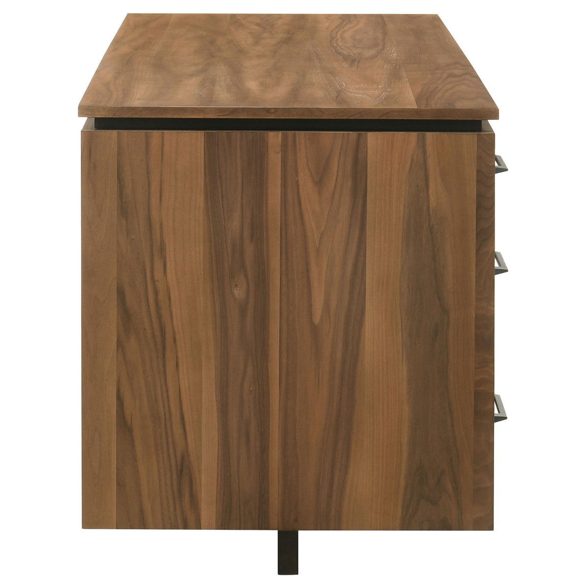 Berhalter 63" Double Pedestal Computer Desk - 6 Drawers with File Storage in Walnut & Black – view 10
