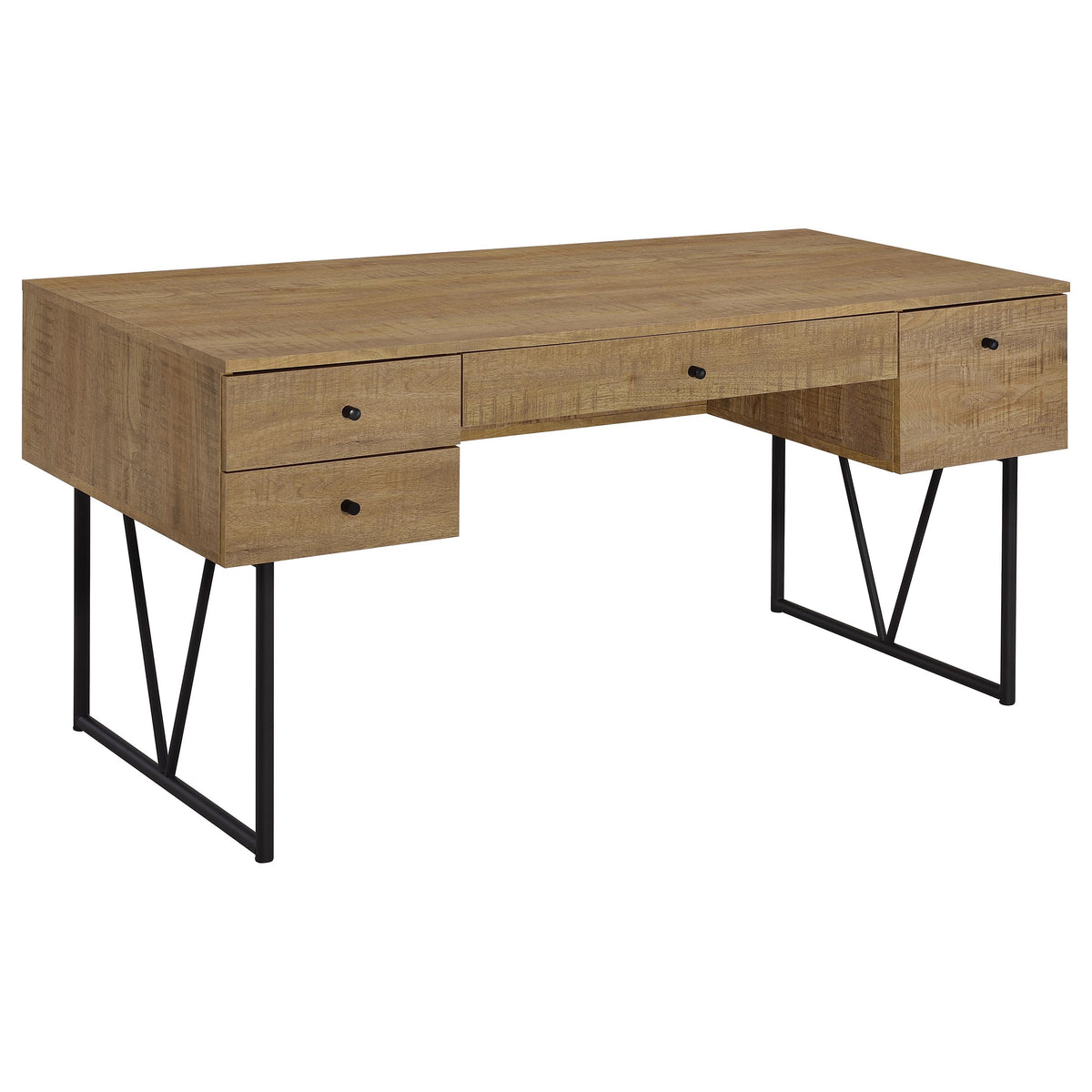 Analiese 63" 4-Drawer Writing Desk & 60" Double Bookshelf - 63" Writing Desk