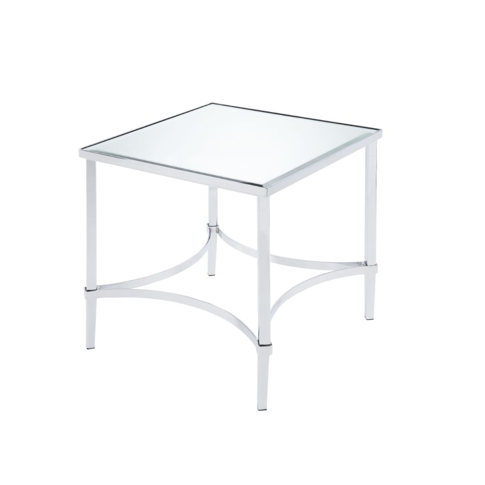 Petunia Mirrored End Table