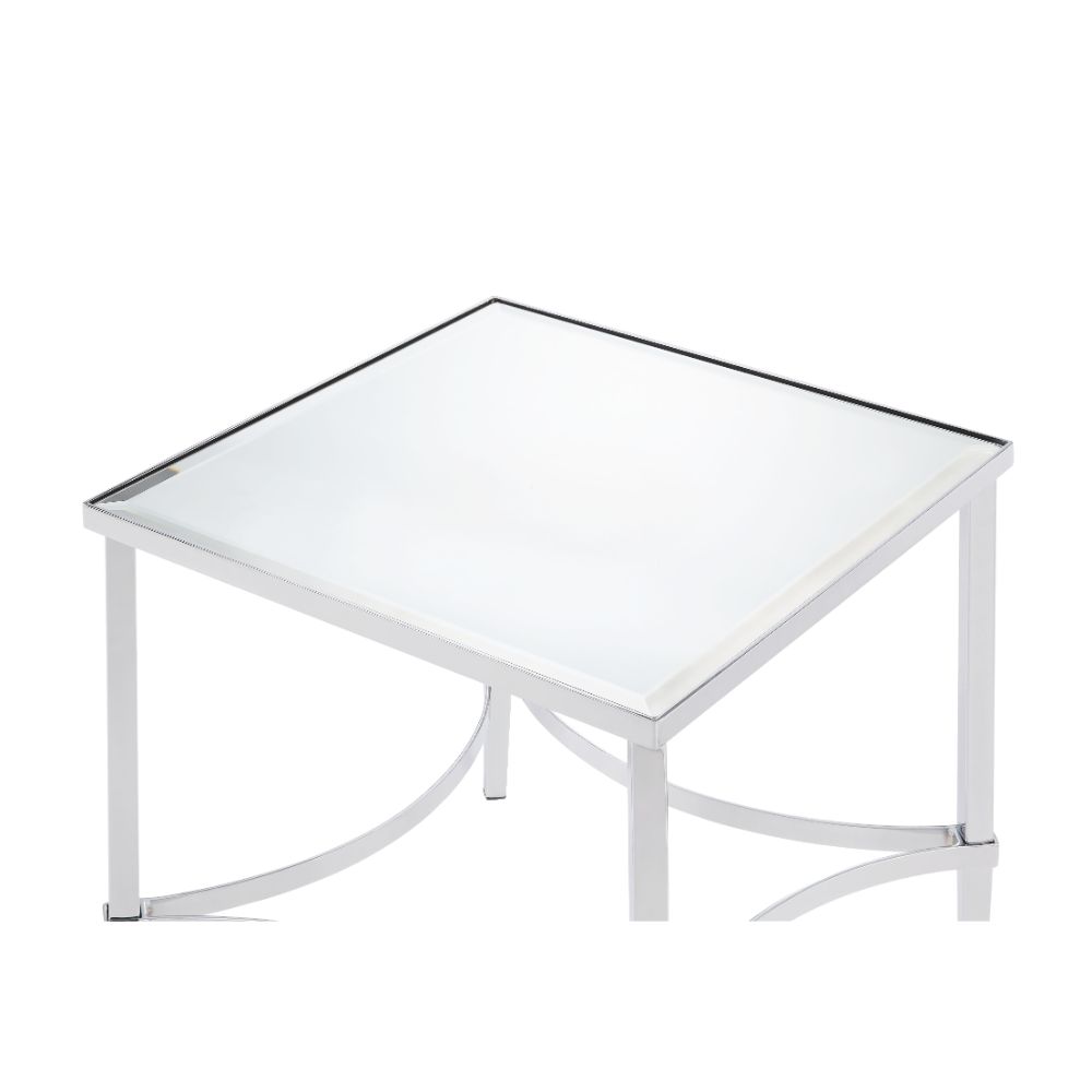 Petunia Mirrored End Table