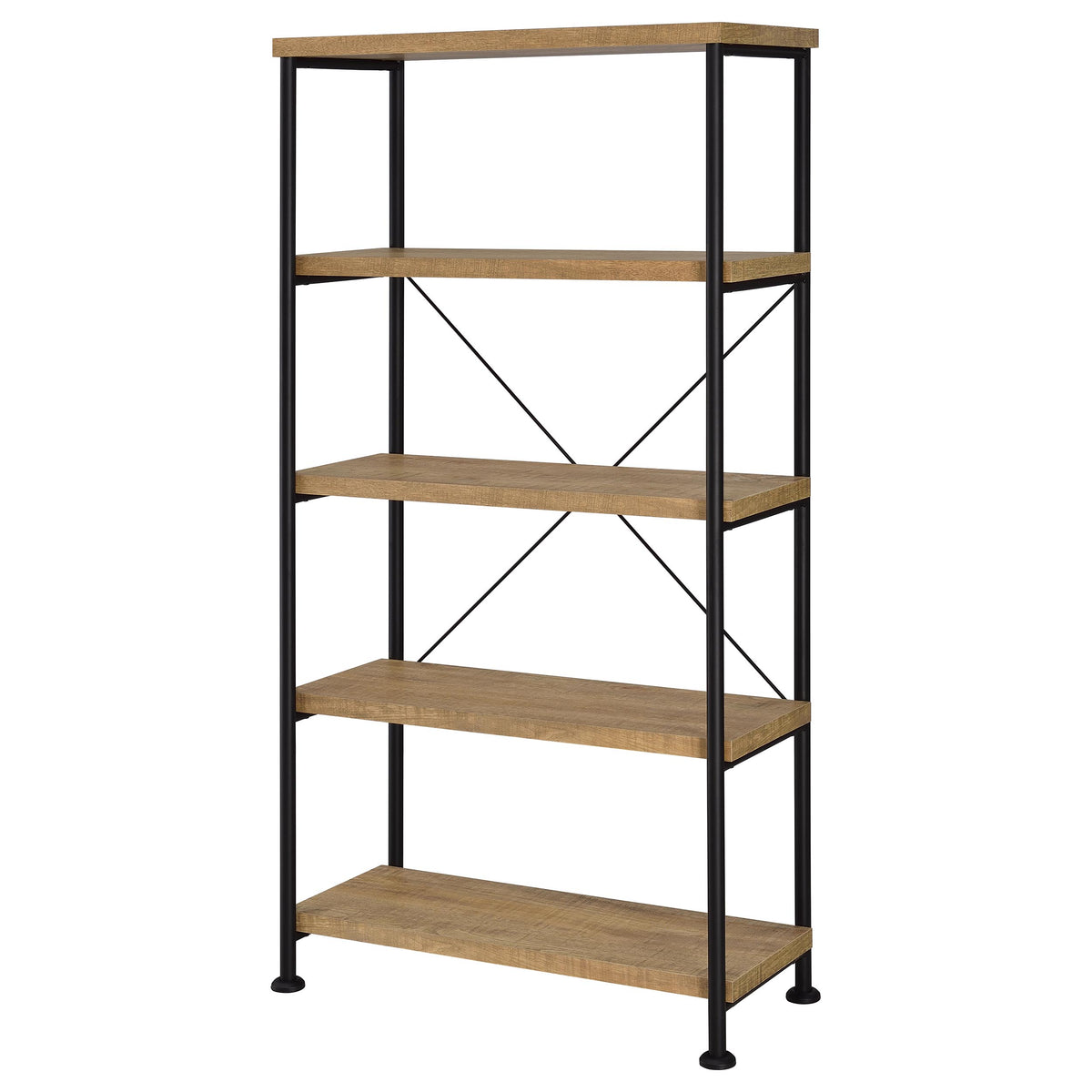 Analiese 47" Writing Desk & 63" Bookshelf - Rustic Mango Finish with Black Metal Frame – view 16