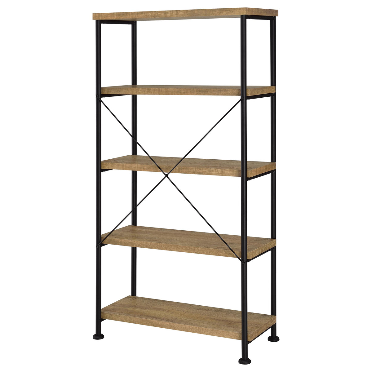 Analiese 47" Writing Desk & 63" Bookshelf - Rustic Mango Finish with Black Metal Frame – view 19