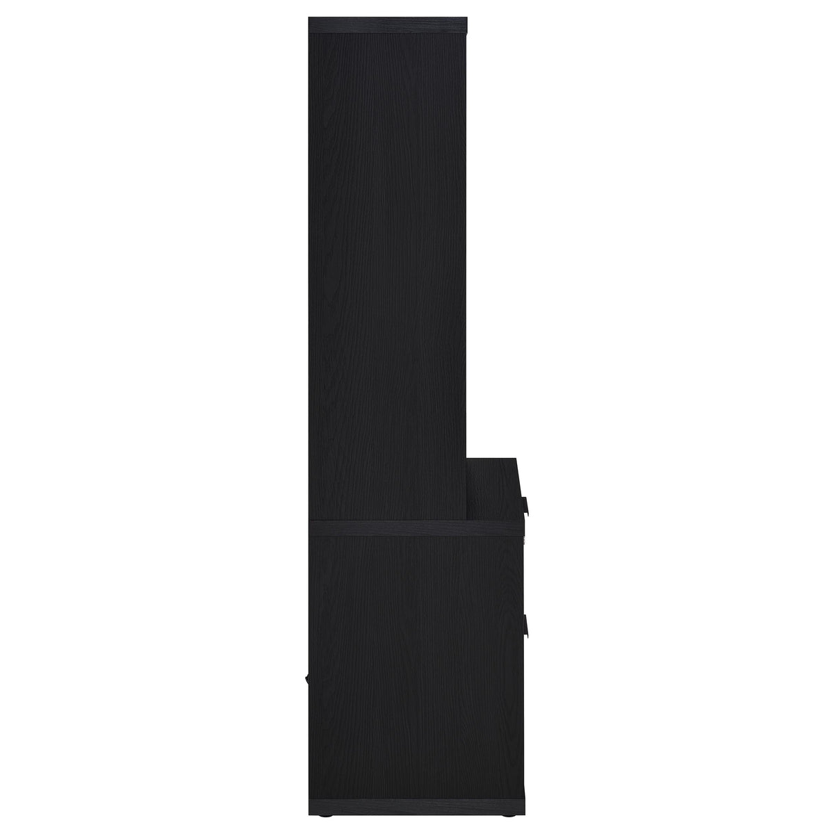 Westpark Bookcase with USB Charging & Locking Drawer - Black Oak, Single or 3-Piece Wall Unit – view 10