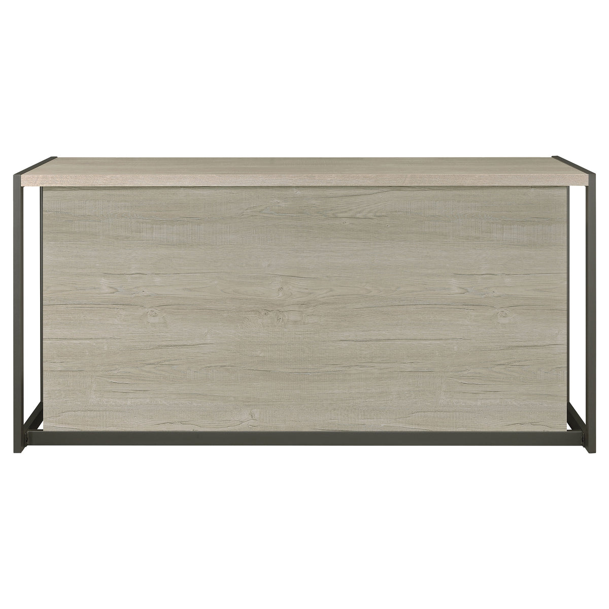 Loomis Home Office - 60" 4-Drawer Computer Desk, File Cabinet & 72" Bookshelf in Whitewashed Grey – view 11