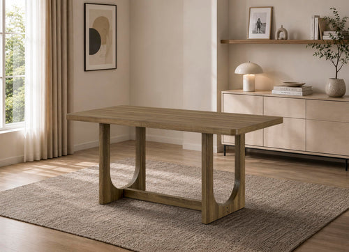 Cadewood 67" Mid-Century Modern Rectangle Dining Table - Brown