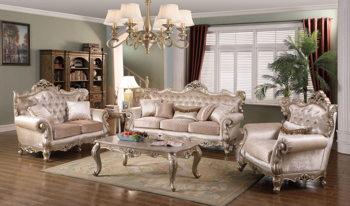 Emily Beige Sofa & Loveseat Set — product view 5