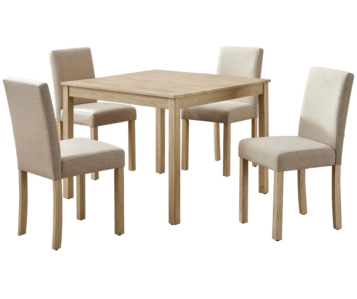 Corondo Square Mid-Century Modern 5-Piece Dining Set