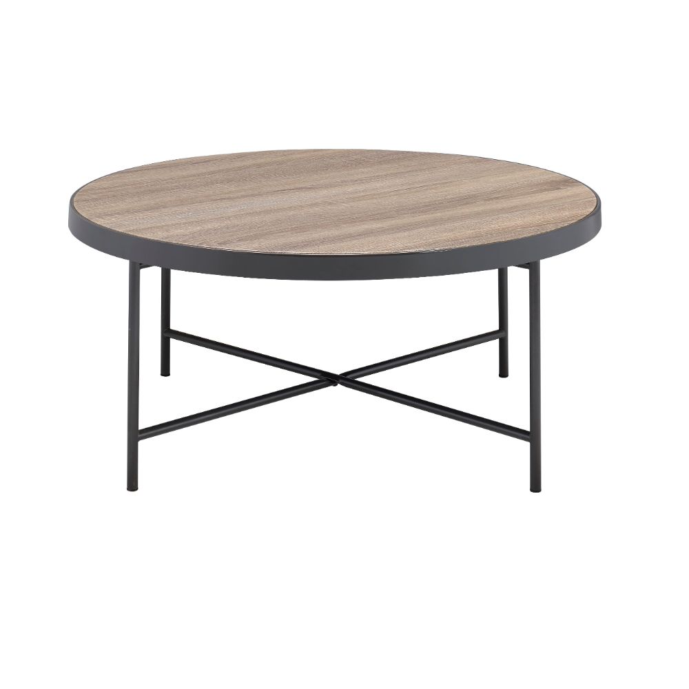 Bage Industrial Round Coffee & End Table