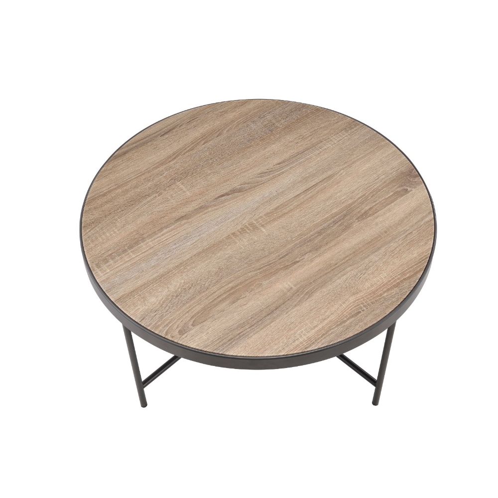 Bage Industrial Round Coffee & End Table