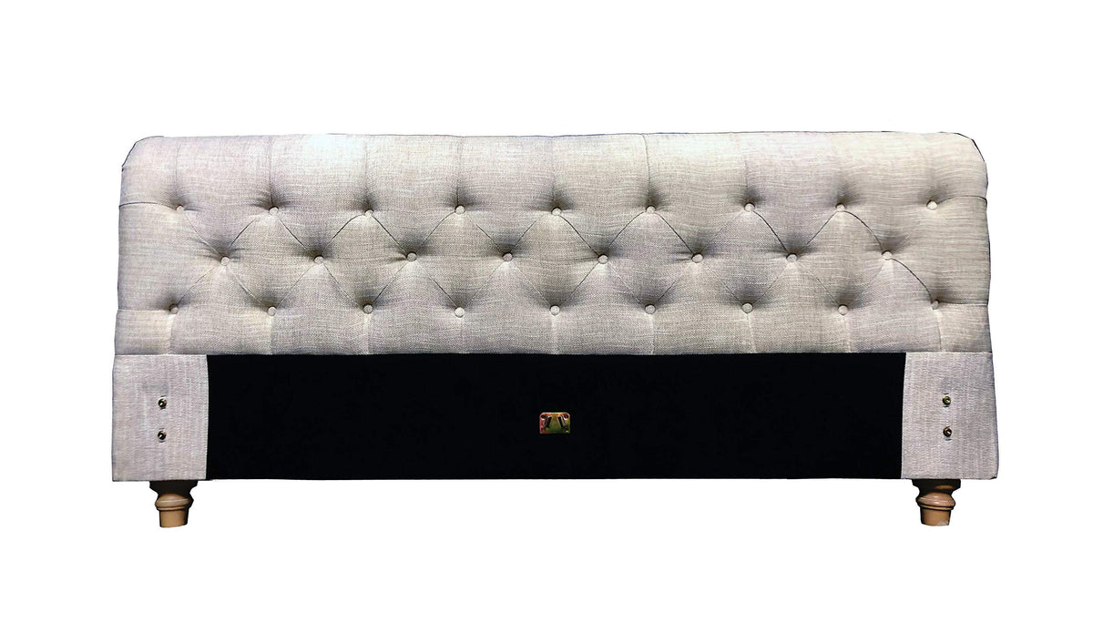 Jean-Carrie Upholstered Sleigh Bed King Grey - room setting