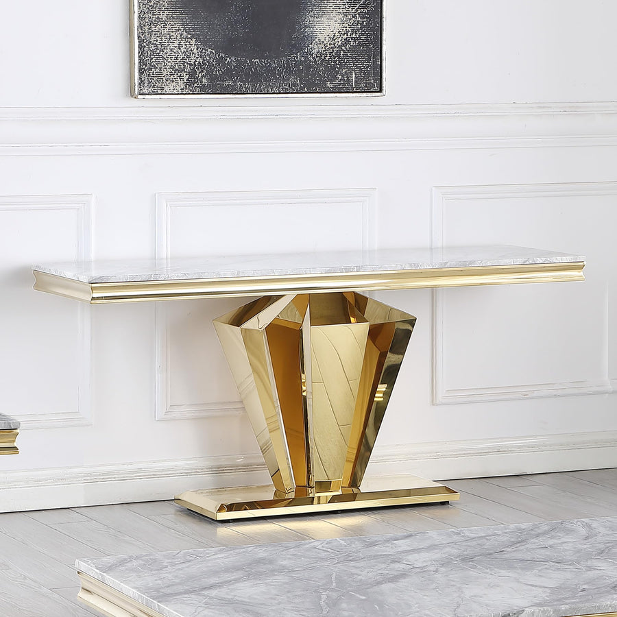 Chihiro Sofa Table in Gold