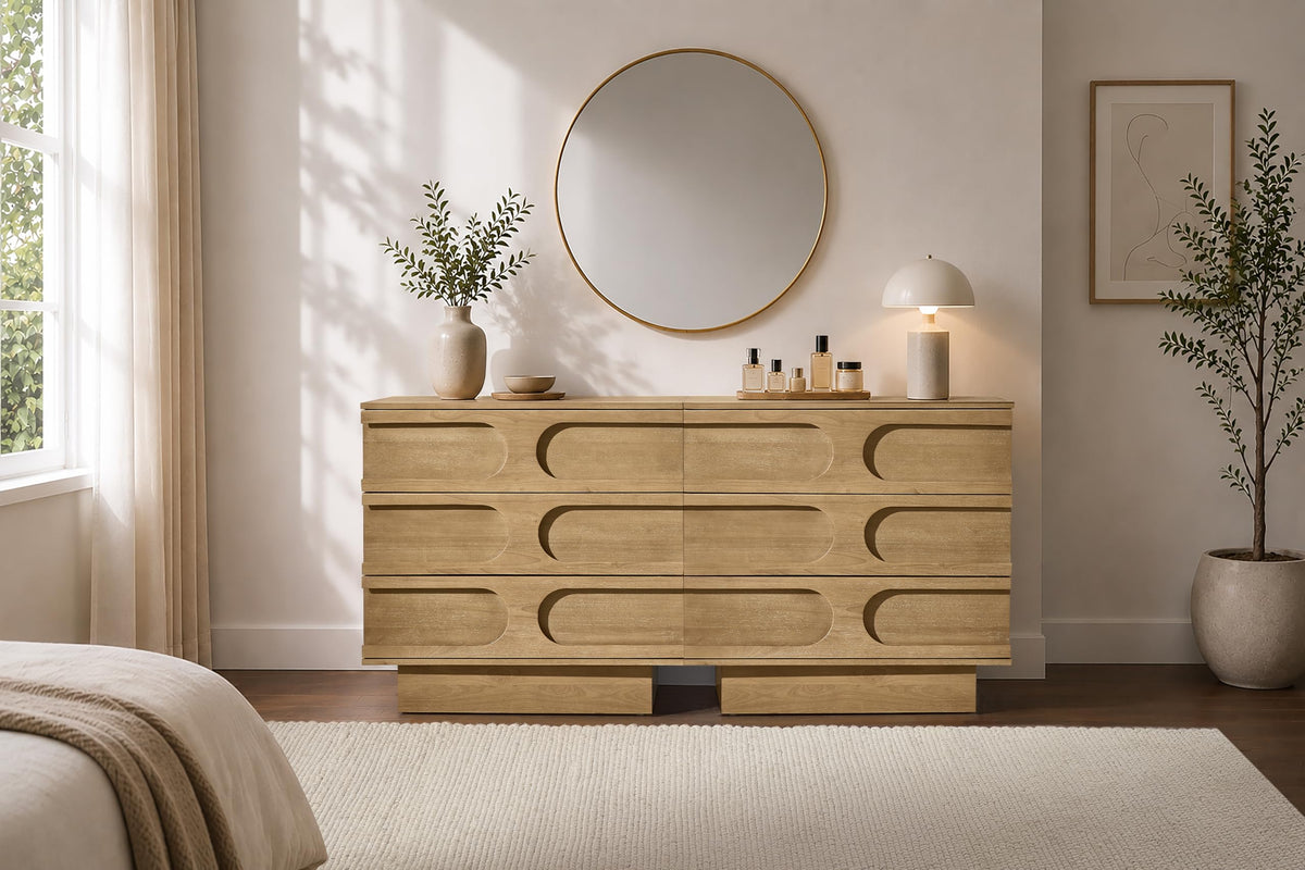 Capri carved inlay accent cabinet